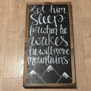 Let Him Sleep Wall Art Sign
